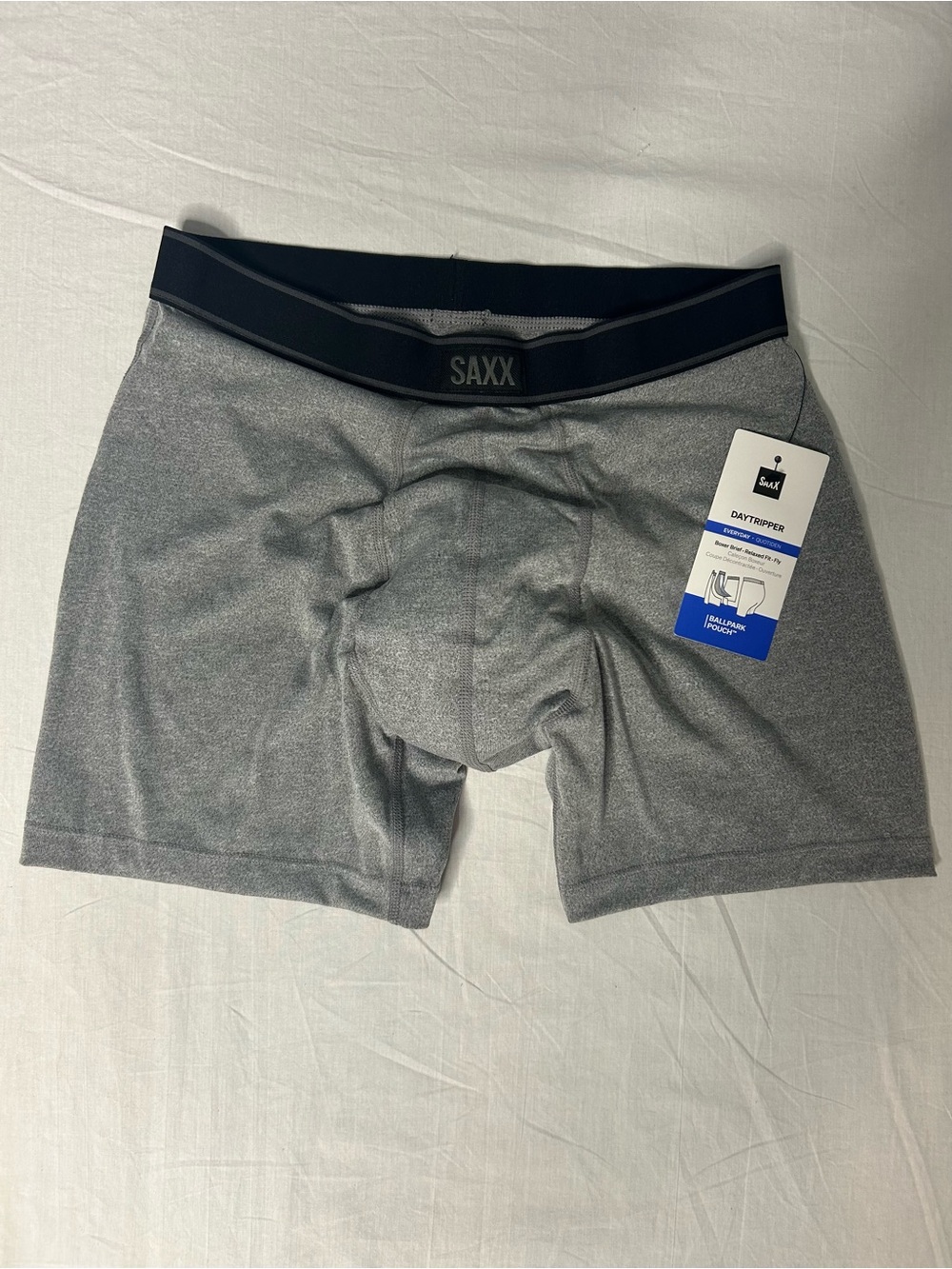 SAXX Daytripper BallPark Pouch Boxer Brief Gray Size S NWT